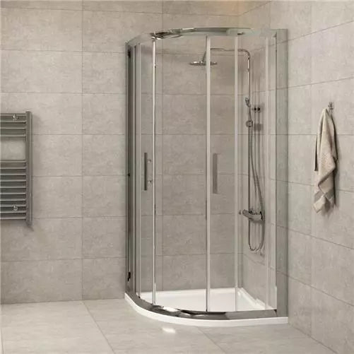 Quadrant Shower Enclosure Sliding Walk in Corner Cubicle Screen Door 6mm Glass